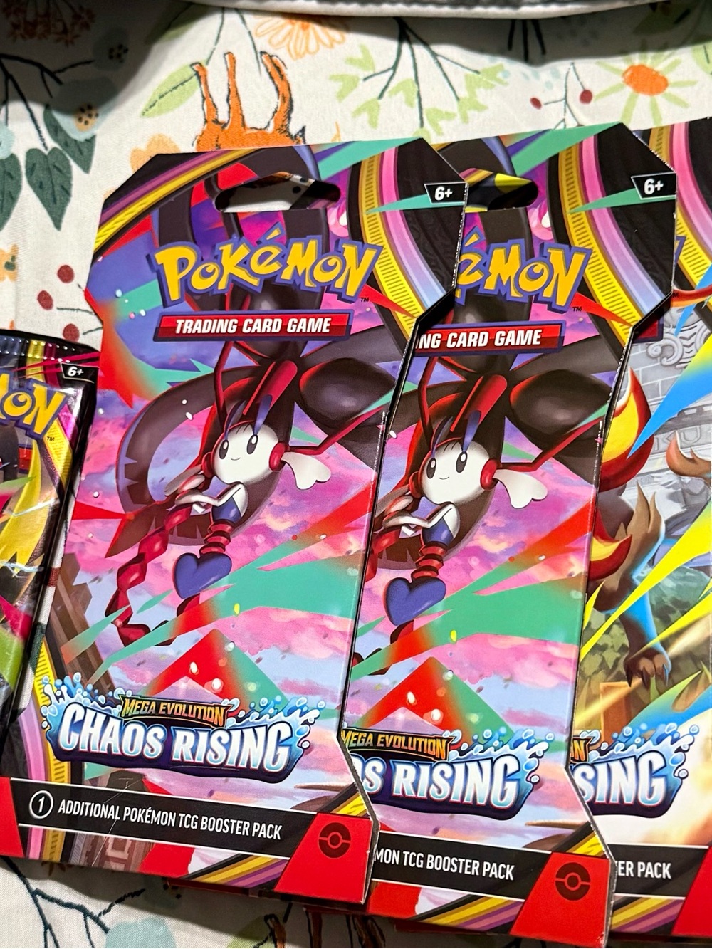 Pokemon Chaos Rising Booster Pack - Pink, Red, Green Artwork